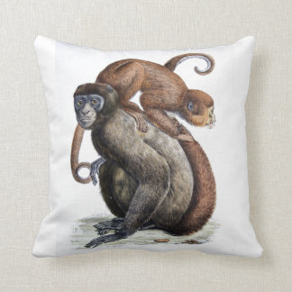 Coussin vintage de singes