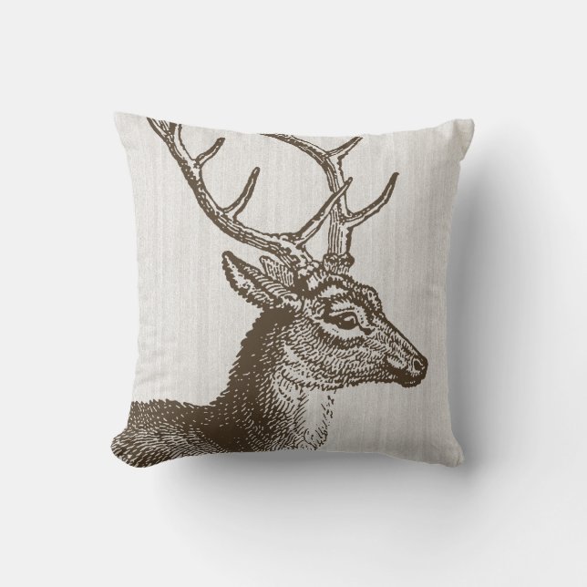 coussin Vintage Deer Stag (Recto)