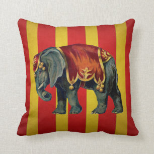 coussin vintage d'éléphant de cirque