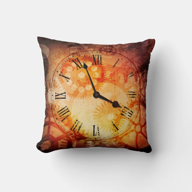 coussin vintage d'horloge (Recto)