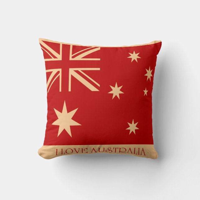 Coussin Vintage du drapeau australien (Recto)