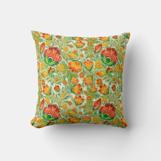 Coussin Vintage Élégant Floral Moderne Populaire (Recto)