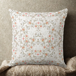 Coussin vintage élégant motif floral antique