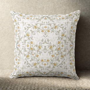 Coussin vintage élégant motif floral antique