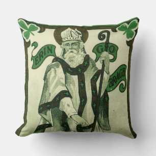Coussin Vintage - Erin Go Bragh - Vœux de la Saint-Patrick