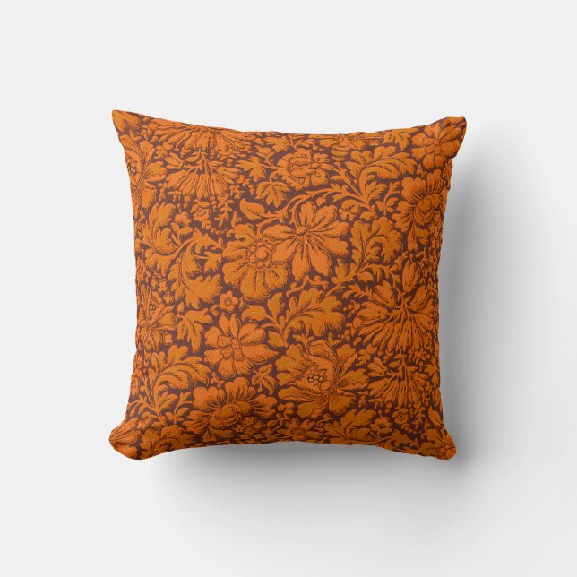 Coussin Vintage esthétique sur toute l'impression florale (Recto)