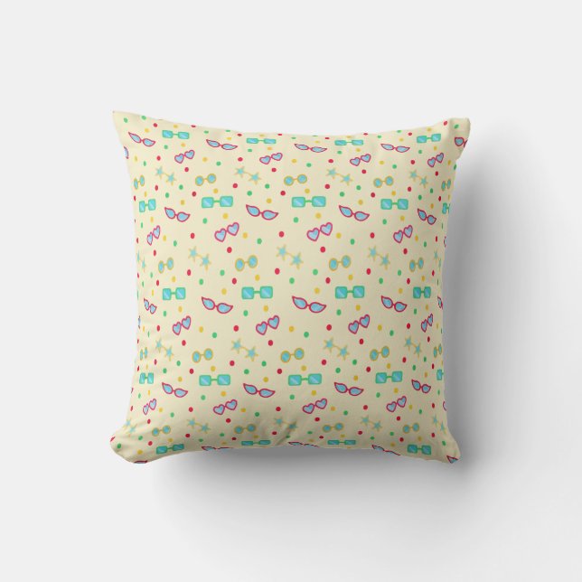 Coussin Vintage été Sunglass Star Polka Dot (Recto)