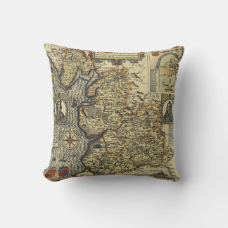 Coussin Vintage Fantasy Map Explorer Pillow
