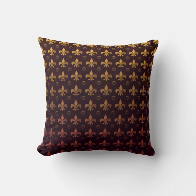 Coussin Vintage Fleur de Lis Pattern (Recto)