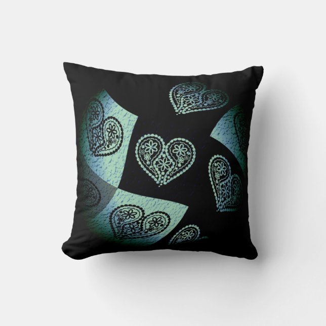 Coussin vintage Floral Heart (Recto)