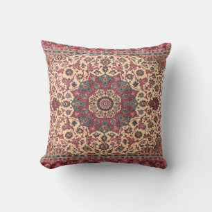 Coussin Vintage Floral Perse Motif de tapis
