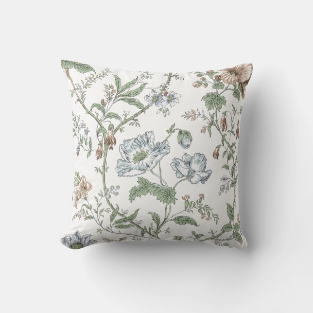 Coussin Vintage Floral Vines Jardin Botanique Motif (Recto)