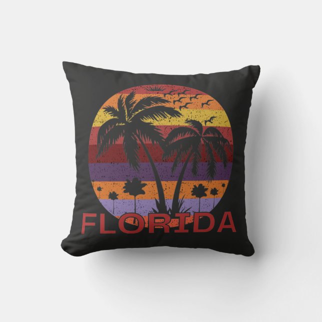 Coussin Vintage Floride USA Summer Beach (Recto)