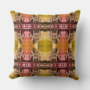 Coussin Vintage France Paris Basilique du Sacré-Cœur Plaid