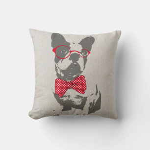 Coussin Vintage Funny French Bulldog