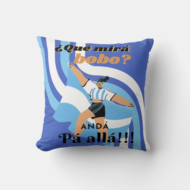 Coussin Vintage Funny Messi Argentina Que Mira Bobo (Recto)