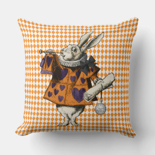 Coussin Vintage Halloween White Rabbit Alice Au Pays Des M