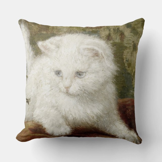 Coussin Vintage Henriette Ronner-Knip Curiousity (Recto)