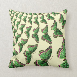 Coussin Vintage Insectes Entomologie Papillons Motif