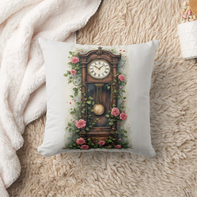 Coussin Vintage Ivy Rose Grandfather Clock (Couverture)