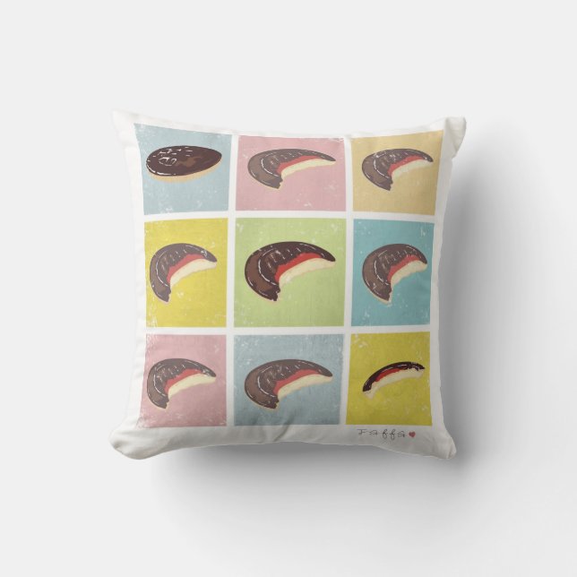 Coussin vintage Jaffa Cakes (Recto)