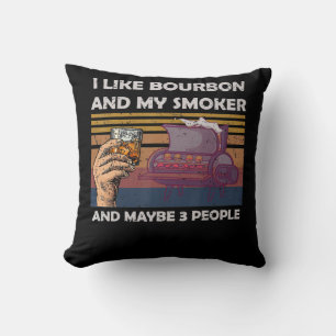 Coussin Vintage J'Aime Bourbon Mon Fumeur 3 Personnes Cade