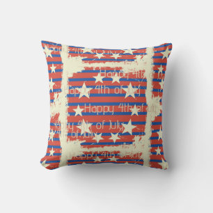 Coussin Vintage Joyeux 4 juillet / Jour de l'Indépendance