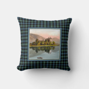 Coussin Vintage Kilchurn Castle Clan Campbell Tartan