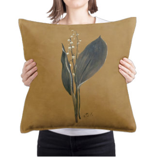 Coussin Vintage Lily of the Valley Decor, Earthy Farmhouse