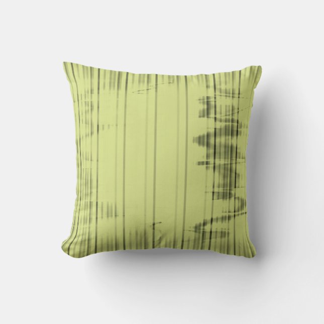 Coussin Vintage Lime Stripes Motif Art Abstrait (Recto)