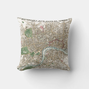 Coussin Vintage London City Plan Antique