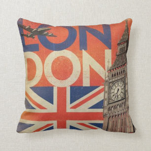 Coussin Vintage London Throw