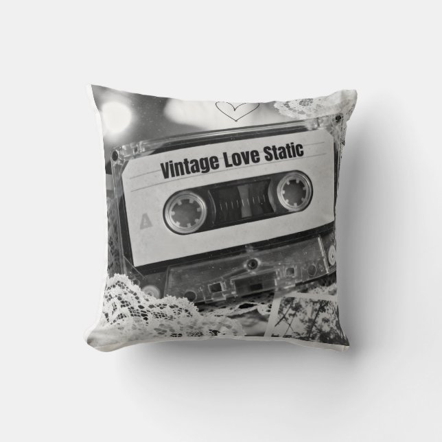 Coussin Vintage Love Static (Recto)