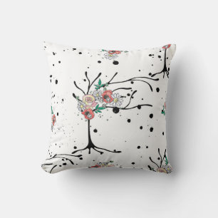 Coussin Vintage main dessinée sans faille graphique motif