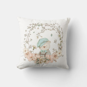 Coussin Vintage Mignonne Ours Nom de la végétation Bébé Ga