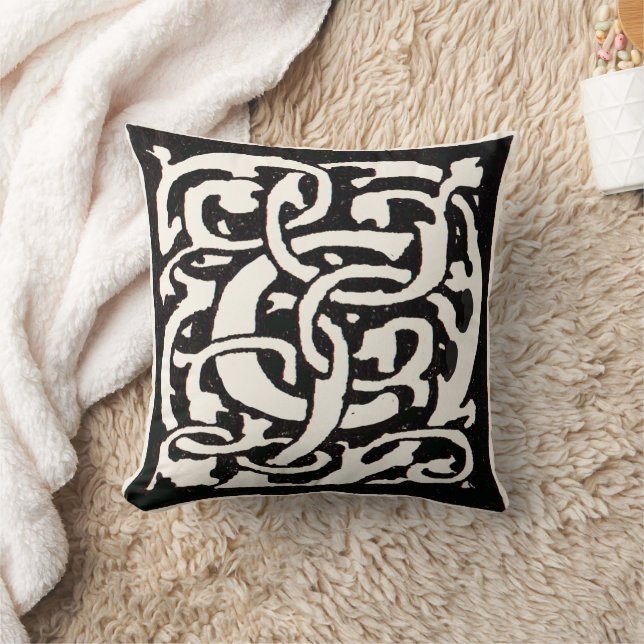 Coussin Vintage Monogram C Art Nouveau Letter (Couverture)