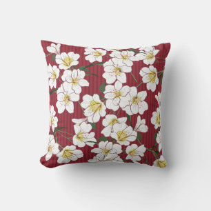 Coussin vintage Motif sans couture main dessinée jardin b