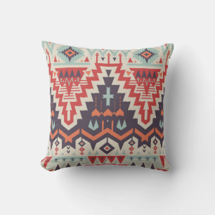 Coussin Vintage Motif tribal sans joint. Ethni géométrique
