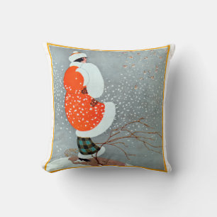 Coussin Vintage neigeux des années 1920