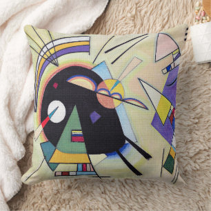 Coussin Vintage noir et violet - Kandinsky Art moderne