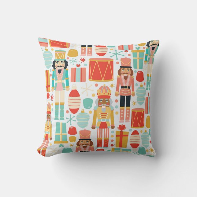 Coussin Vintage Nutcracker Noël Motif sans couture (Recto)