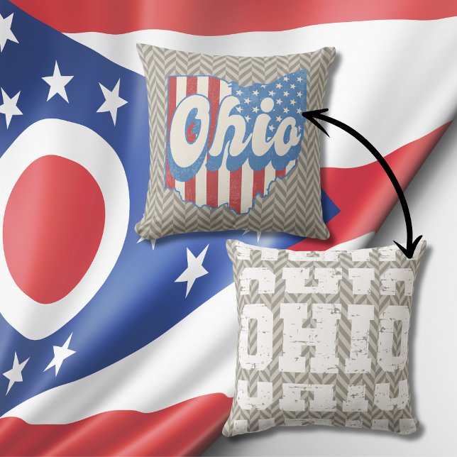Coussin Vintage Ohio détendu géométrique (Créateur téléchargé)