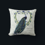 Coussin Vintage Peacock Mariage Anniversaire 40e 50e 60e<br><div class="desc">Cadeau d'anniversaire mariage élégant pour parents, amis, famille et collègues. Vous pouvez modifier les modèles à l'aide de l'onglet personnaliser ou personnalisation. _____________________________________________________________________________ 1. Pour obtenir de l'aide, des éléments personnalisés ou des éléments correspondants (voir la collection ci-jointe), contactez le concepteur LeahG via l'onglet contact ci-dessous. _______________________________________________________________________ 2. Pour des...</div>