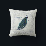 Coussin Vintage Peacock Mariage Anniversaire 40e 50e 60e<br><div class="desc">Cadeau d'anniversaire mariage élégant pour parents, amis, famille et collègues. Vous pouvez modifier les modèles à l'aide de l'onglet personnaliser ou personnalisation. _____________________________________________________________________________ 1. Pour obtenir de l'aide, des éléments personnalisés ou des éléments correspondants (voir la collection ci-jointe), contactez le concepteur LeahG via l'onglet contact ci-dessous. _______________________________________________________________________ 2. Pour des...</div>