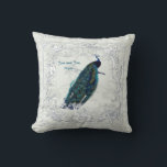 Coussin Vintage Peacock Mariage Anniversaire 40e 50e 60e<br><div class="desc">Cadeau d'anniversaire mariage élégant pour parents, amis, famille et collègues. Vous pouvez modifier les modèles à l'aide de l'onglet personnaliser ou personnalisation. _____________________________________________________________________________ 1. Pour obtenir de l'aide, des éléments personnalisés ou des éléments correspondants (voir la collection ci-jointe), contactez le concepteur LeahG via l'onglet contact ci-dessous. _______________________________________________________________________ 2. Pour des...</div>