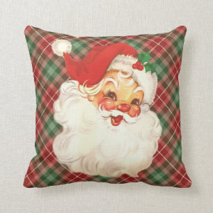 Coussin Vintage père Noël Face
