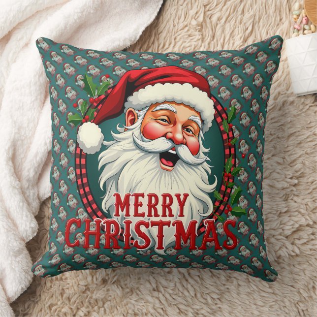 Coussin Vintage Père Noël Joyeux Noël Illustration Patten (Couverture)