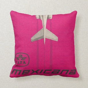 Coussin Vintage Pillow de la compagnie aérienne Mexicana
