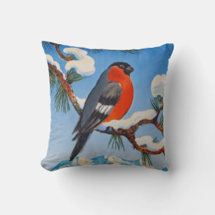 Coussin Vintage Pontresina Vacances d'hiver Suisse