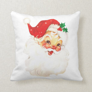 Coussin Vintage Retro Jolly Vieux Noël du Père Noël